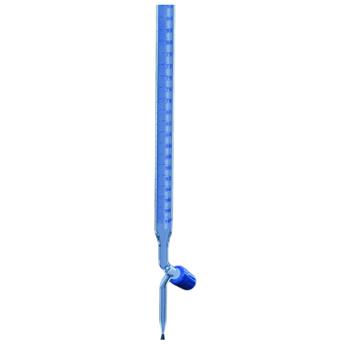 Burettes with PTFE needle valve stopcock, Class AS