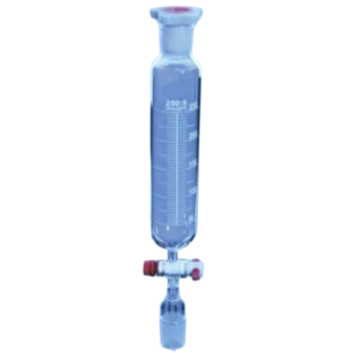 Funnel, Dropping, Cylindrical, Graduated With PTFE Stopcock 