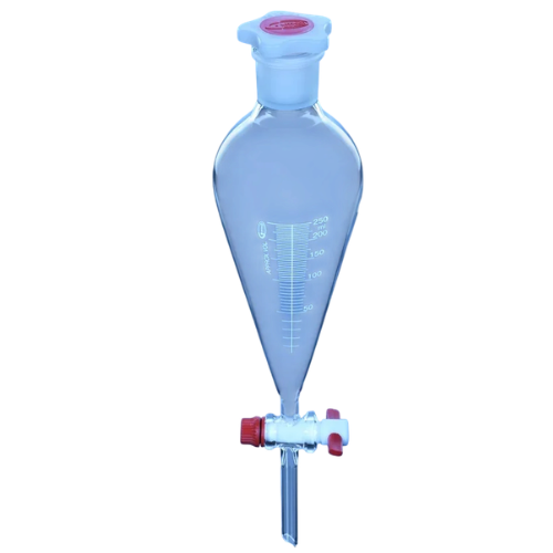 Funnel, Separating, Squibb Shape with Glass Stopcock 