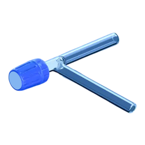 PTFE Needle Valve Stopcock, 90°