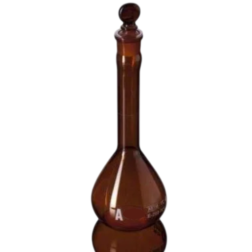 Volumetric Flask, Amber, CLASS A, UNSERIALIZED