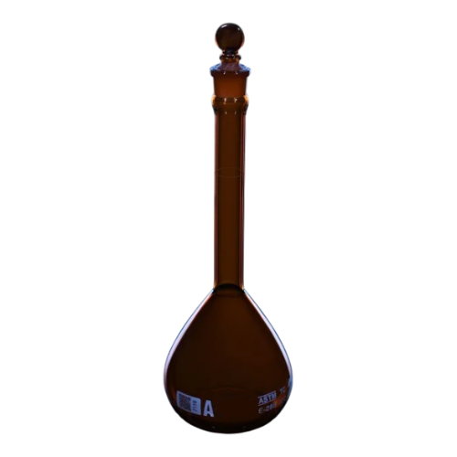 Volumetric Flask, Amber, QR Coded, CLASS A, SERIALIZED