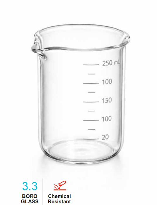 Beaker, Griffin/Low Form With Double Capacity Scale, Heavy Wall