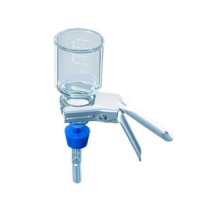 Glass filter holder assembly with funnel, fritted  base, stopper, clamp 47mm